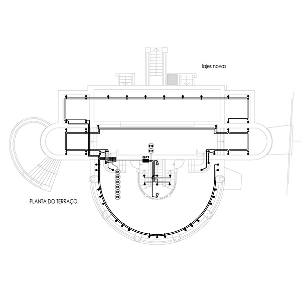 Projeto de Reabilitação do Restaurante Colonial/Casa de Chá do Jardim Botânico Tropical (JBT) - Iluminação do terraço