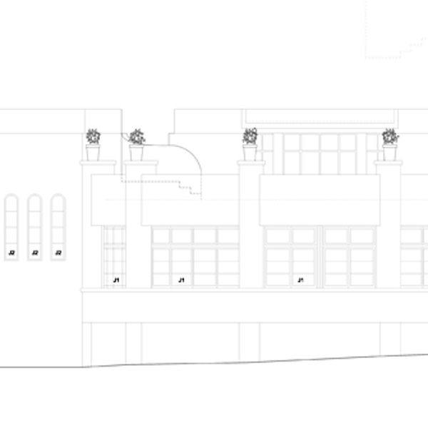 Restaurante Colonial/Casa de Chá – Projeto dos alçados nascente e poente